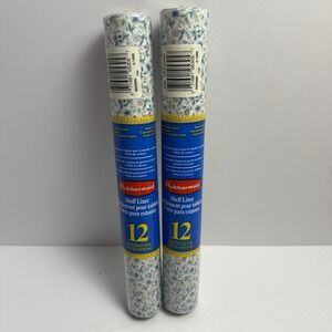 Vintage 90's Rubbermaid Shelf Liner Villa Flora 20 SQ FT JUMBO Roll NEW 2 Rolls